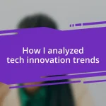 How I analyzed tech innovation trends