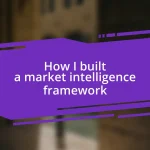 How I built a market intelligence framework