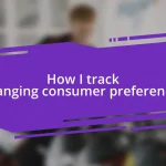 How I track changing consumer preferences