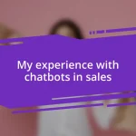 My experience with chatbots in sales